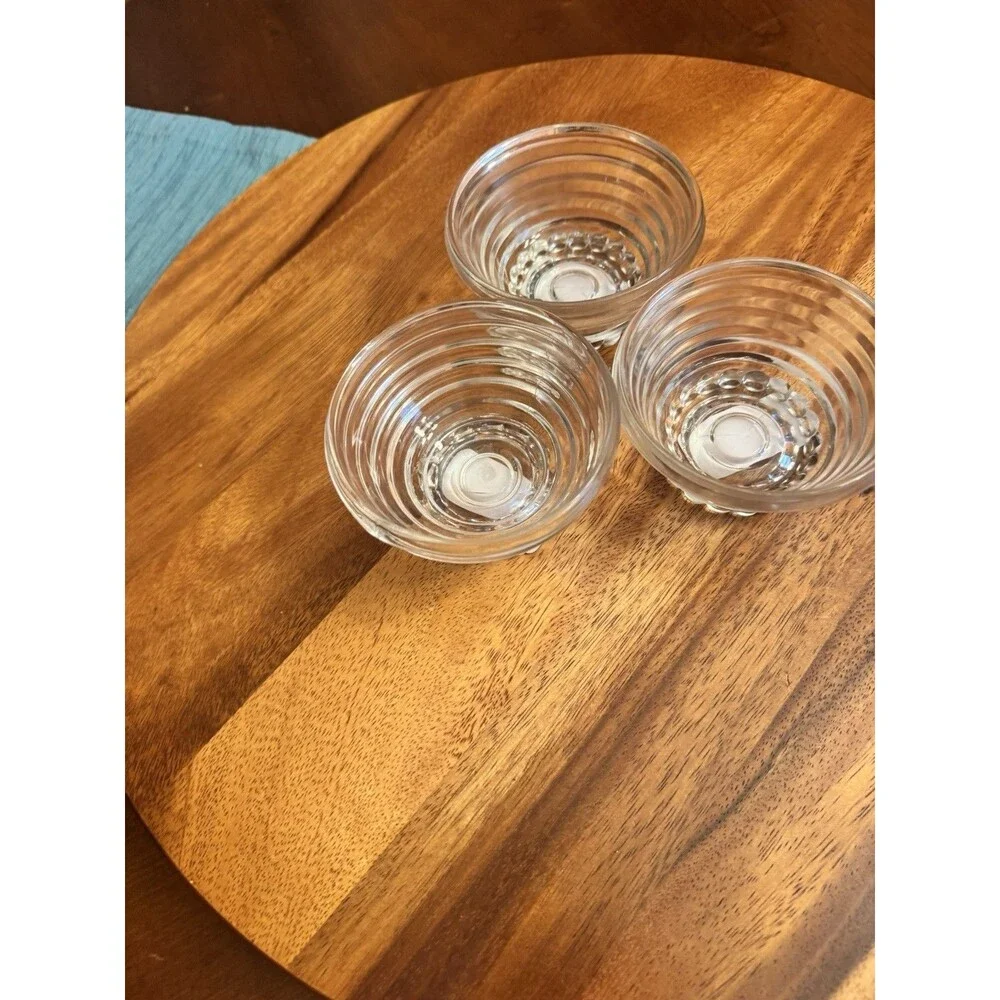 Champagne/Tall Sherbet Manhattan Clear by Anchor Hocking a set of 3